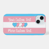 Transgender vlag met tekst iPhone 15 case (Achterkant horizontaal)