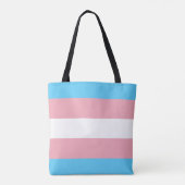 Transgender vlag met tekst tote bag (Achterkant)