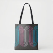 Transgender vlag minimalistische lijn art deco tote bag (Voorkant)