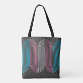 Transgender vlag minimalistische lijn art deco tote bag (Achterkant)