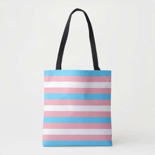Transgender Vlag Tote Bag (Voorkant)