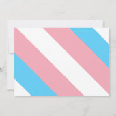 Transgender vlag trans trots tday feest uitnodigin kaart (Achterkant)