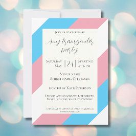 Transgender vlag trans trots tday feest uitnodigin kaart