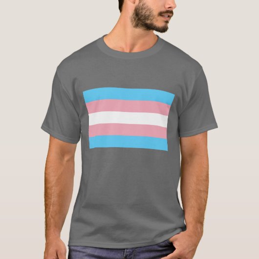 Transgender Vlag Transseksuele Pride LGBT T-shirt (Voorkant)