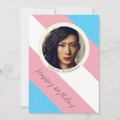 Transgender vlag trots transfoto verjaardag kaart (Voorkant)