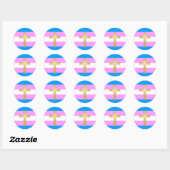 Transgender voor Christus Ronde Sticker (Vel)