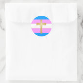 Transgender voor Christus Ronde Sticker (Tas)
