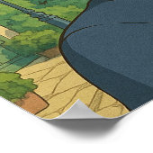 Transgender with Mohawk Anime Person | LGBTQIA+  Poster (Hoek)