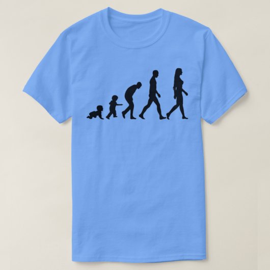 Transgender Woman Evolution T-shirt (Design voorkant)