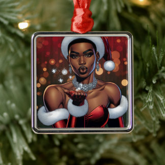 Transgender Woman Festive Christmas   Metalen Ornament