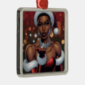 Transgender Woman Festive Christmas   Metalen Ornament (Rechts)