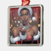 Transgender Woman Festive Christmas   Metalen Ornament (Links)