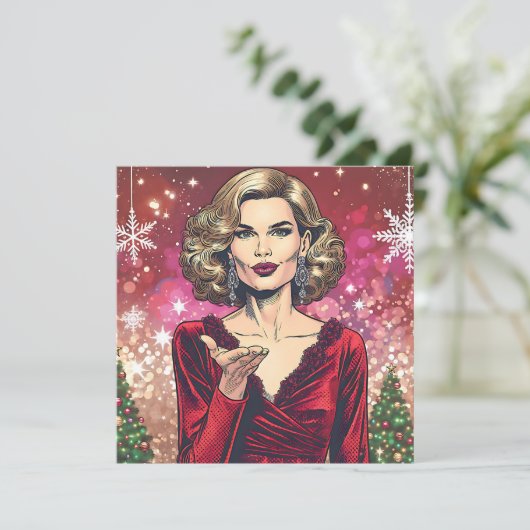 Transgender Woman Festive Christmas Poem Feestdagenkaart (Staand voorkant)