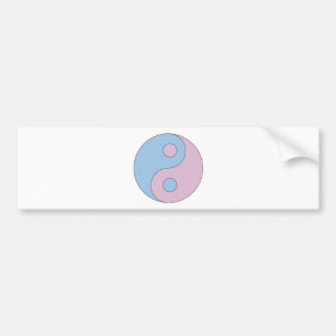 Transgender Yin Yang Symbol Bumpersticker