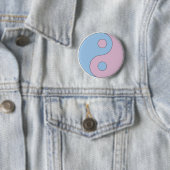 Transgender Yin Yang Symbol Ronde Button 5,7 Cm (In situ)