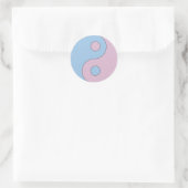 Transgender Yin Yang Symbol Ronde Sticker (Tas)