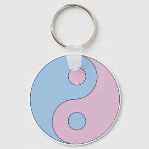 Transgender Yin Yang Symbol Sleutelhanger