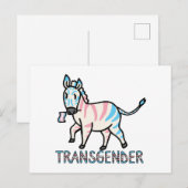 Transgender-Zebra Briefkaart (Voorkant / Achterkant)