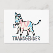 Transgender-Zebra Briefkaart (Voorkant)