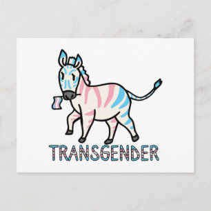 Transgender-Zebra Briefkaart