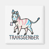 Transgender-Zebra Magneet (Voorkant)