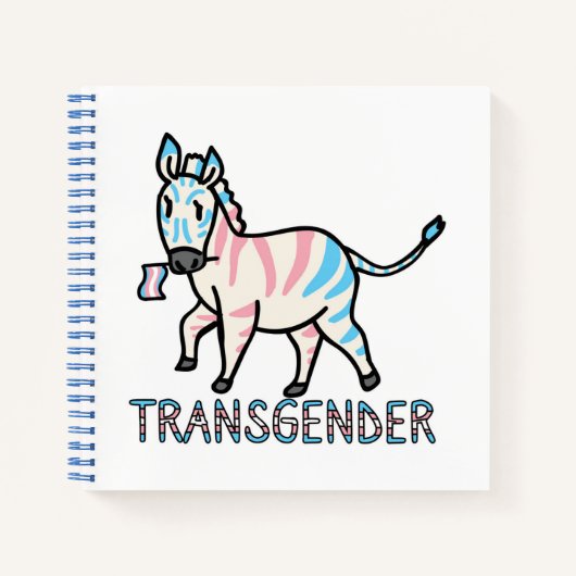 Transgender-Zebra Notitieboek (Voorkant)