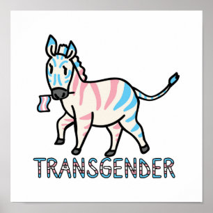 Transgender-Zebra Poster