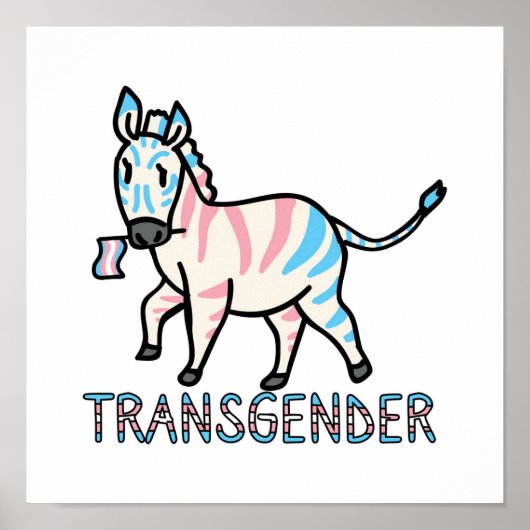 Transgender-Zebra Poster (Voorkant)