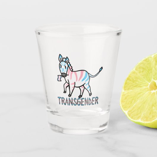 Transgender-Zebra Shot Glas (Voorkant)