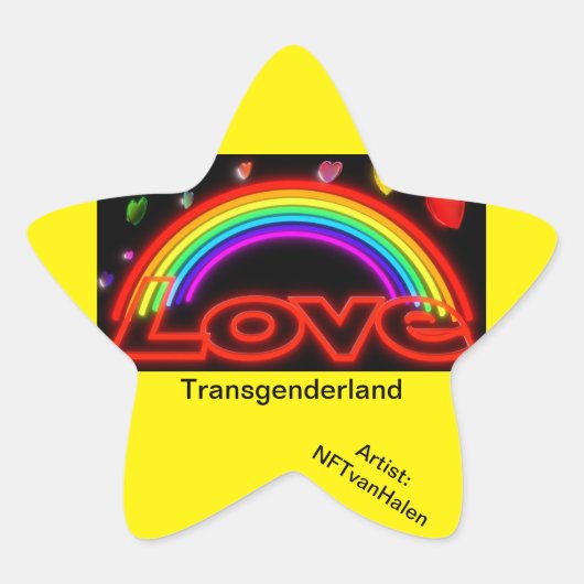 Transgenderland: Ster Sticker (Voorkant)
