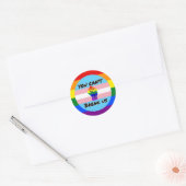 Transgendermacht Ronde Sticker (Envelop)