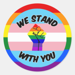 Transgenderondersteuning Ronde Sticker