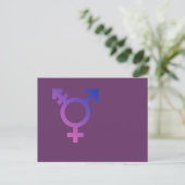Transgendersymbool Briefkaart (Staand voorkant)