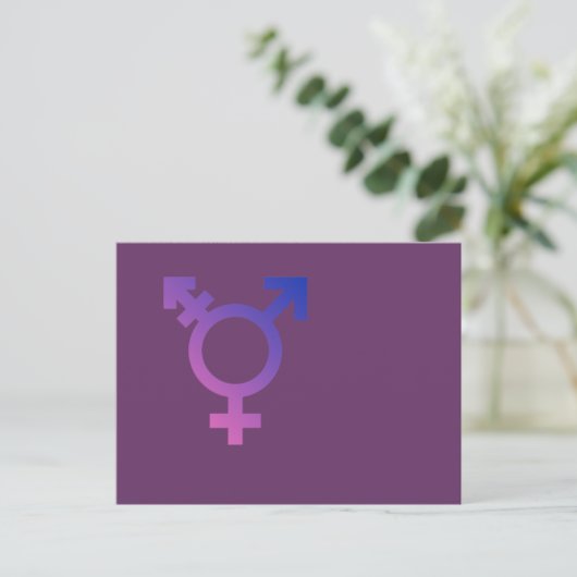 Transgendersymbool Briefkaart (Staand voorkant)