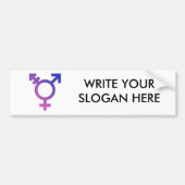 Transgendersymbool Bumpersticker (Voorkant)