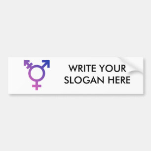 Transgendersymbool Bumpersticker
