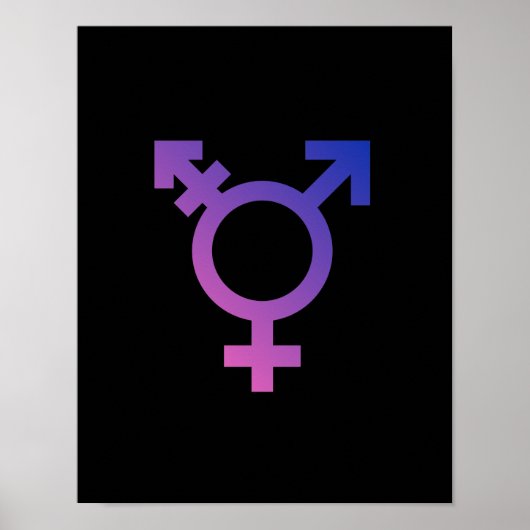 Transgendersymbool Poster (Voorkant)