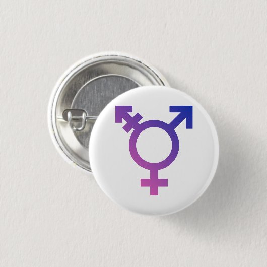 Transgendersymbool Ronde Button 3,2 Cm (Voorkant /achterkant)