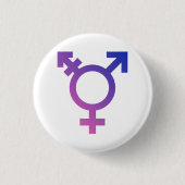 Transgendersymbool Ronde Button 3,2 Cm (Voorkant)