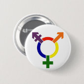 Transgendersymbool Ronde Button 5,7 Cm (Voorkant /achterkant)