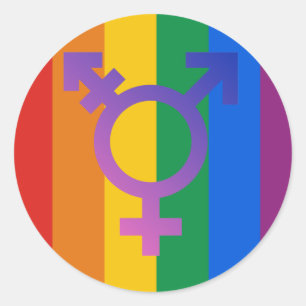 Transgendersymbool Ronde Sticker