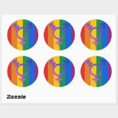 Transgendersymbool Ronde Sticker (Vel)