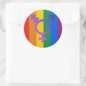 Transgendersymbool Ronde Sticker (Tas)