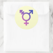Transgendersymbool Ronde Sticker (Tas)