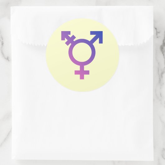 Transgendersymbool Ronde Sticker (Tas)