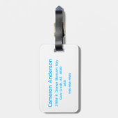 Transgendervlag Aangepast Bagagelabel (Achterkant verticaal)