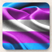Transgendervlag Bier Onderzetter (Voorkant)