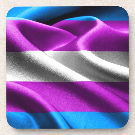 Transgendervlag Bier Onderzetter (Voorkant)