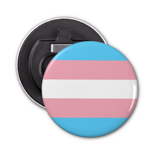 Transgendervlag Button Flesopener (Voorkant)