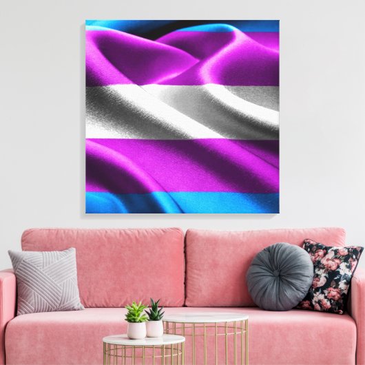 Transgendervlag Canvas Afdruk (Insitu (Woonkamer))